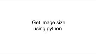 get image size using python