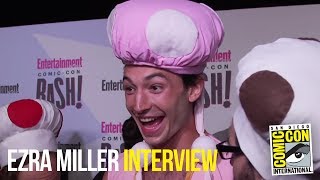 Ezra Miller Cosplays As Toadette \u0026 Gives WEIRD Interview at 2018 EW Comic Con Party