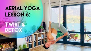 1-hour Aerial Yoga Lesson 6 - Twist \u0026 Detox | Beginner-Intermediate Cass | CamiyogAIR