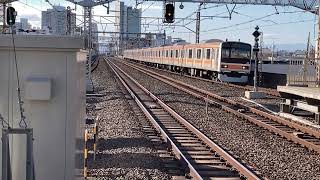 【帰ってきたレア車】209系1000番台の通過シーン　阿佐ヶ谷駅にて(中央・総武線各駅停車ホーム)