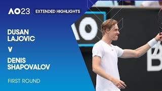 Dusan Lajovic v Denis Shapovalov Extended Highlights | Australian Open 2023 First Round