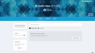 Creating your first class in Google Classroom.
