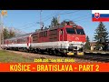 Cab Ride Poprad Tatry - Žilina (Košice - Bratislava 2/3, Slovakia) train driver's view 4K