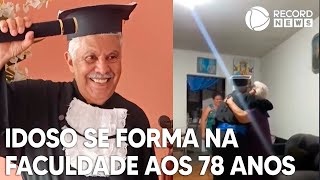 Idoso se forma na faculdade aos 78 anos