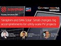 Seraphim and SMA Solar: Small changes, big accomplishments for utility-scale PV projects