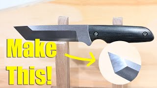 How to Make an Amazing Tanto Point Knife! (with Removable Handles)
