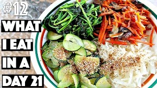 WHAT I EAT IN A DAY #21 VEGAN bibimbap...! | #12 (30 Videos in 30 Days) ♥ Cheap Lazy Vegan