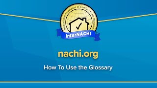 How To Use the Glossary on nachi.org