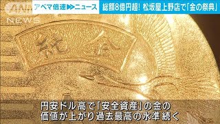 富士山小判に純金機関車も…総額8億円超の金の祭典　価値は過去最高水準に(2023年6月29日)