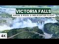 VICTORIA FALLS TOUR: Zimbabwe & Zambia, Angel's Pool and Helicopter Flight (4K)