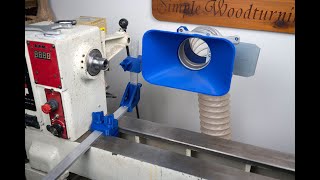 NEW! Simple Dust Collection System that Mounts on Split Bed Wood Lathes, 3 Direction Adjustability