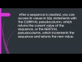 Sequences In Oracle