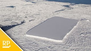 Nasa-Aufnahmen: Tafeleisberg treibt in der Antarktis