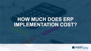 How Much Does ERP Implementation Cost?