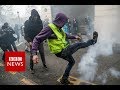 Yellow vest movement: Paris police fire tear gas at protesters - BBC News