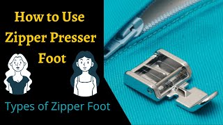 How to Use Zipper Presser Foot - Singer/Brother/Janome