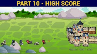 PyGame Castle Defender Game Beginner Tutorial in Python - PART 10 | High Score & Game Over