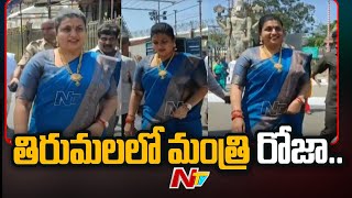 తిరుమల శ్రీవారిని దర్శించుకున్న మంత్రి రోజా | Minister Roja Visits Tirumala | Ntv