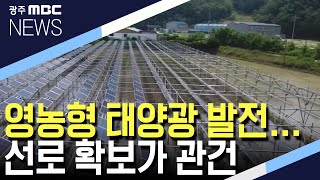 [뉴스데스크]영농형 태양광 발전...선로 확보가 관건