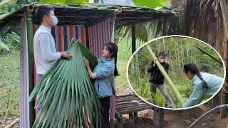 The kind uncle and the orphan girl together built a new bathroom and a roof for the scullery.