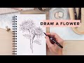 How To Draw A Flower | Beginner Chrysanthemum Tutorial