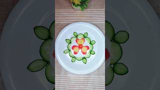 Beautiful salad art l Cucumber cutting designs l Salad decorations ideas #cookwithsidra #art #diy