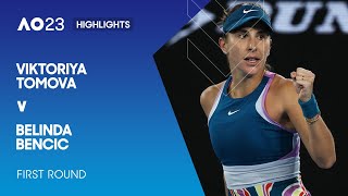 Viktoriya Tomova v Belinda Bencic Highlights | Australian Open 2023 First Round