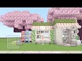 ⋆𐙚 minecraft be ˚⋆ สอนสร้างคาเฟ่น่ารักๆในเกมมายคราฟ🛋️🪟🧴 tutorial on building a cafe in minecraft🎐🌸