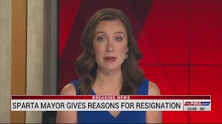 Sparta mayor discusses decision to resign