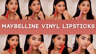 Maybelline Vinyl Lipsticks | Swatches + Review | AD