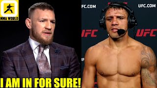 Conor McGregor reacts to Rafael Dos Anjos beating Paul Felder and then calling him out,UFC Vegas 14