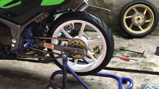 Review Velg Vrossi Sanca Ninja RR | Pirelli Diablo Rosso Sport 110/70 | Tidak Langsung PnP