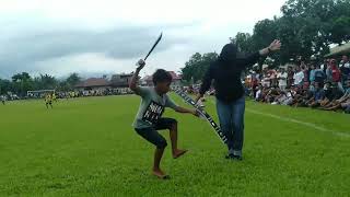 Tarian cakalele di lapangan kompi #tobelo #bola #football #viralvideo