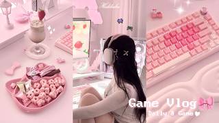ʚ Vlog ɞㅣMy own cute home PC room✧°.🎀ㅣ🕹️Sweet desserts and games to enjoy at home🍵🍓ㅣinZOI Play˚♡‧₊ °