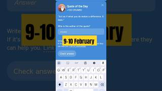 HRUM Quote of the day | Hrum daily Task | daily task 9 - 10 February Hrum Answer #hrum