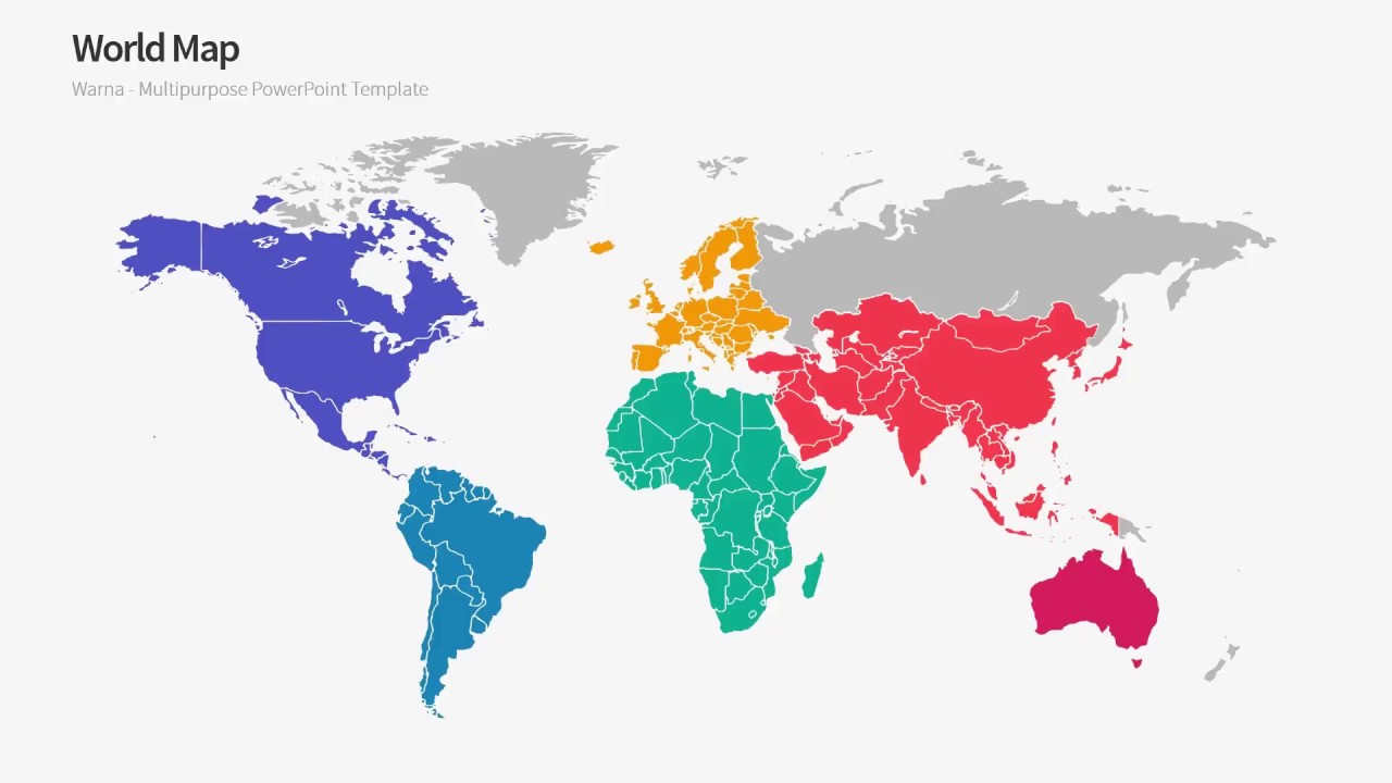 Editable World Map Powerpoint Template