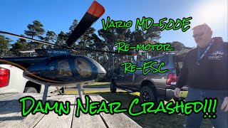 Vario MD-500E 1/6th scale remotor and reESC to find a problem….