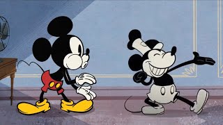 Classic Mickey And Modern Mickey Dance -The Wonderful World Of Mickey Mouse - Steaboat Silly