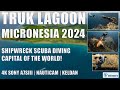 Truk Lagoon Micronesia.  Scuba diving the shipwreck capital of the world, January 2024.