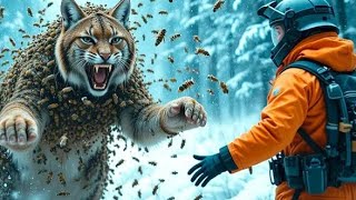 Wild Bees Attacked a Lynx in Winter!Rescue Operation..