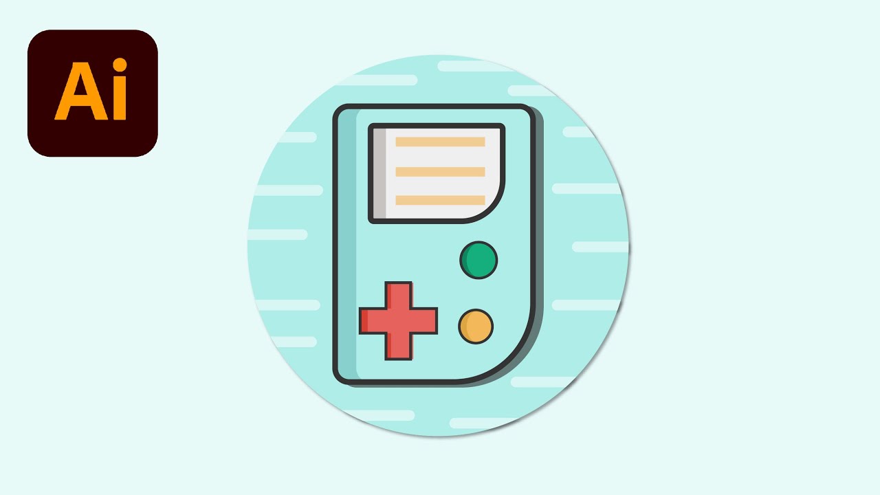 Game Console Flat Design Illustration Adobe Illustrator Tutorial рџ ґ