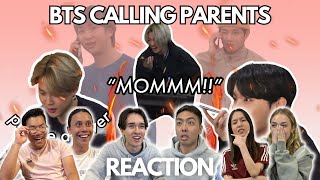 BTS CALLING THEIR PARENTS REACTION!!