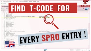 Find T-Code for every SPRO (IMG) Entry [english]