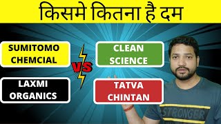 Sumitomo chemical vs Clean science vs Laxmi organics vs Tatva chintan share | Best chemical share