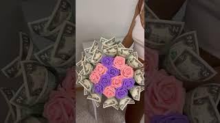 Make a money flower bouquet with me #tutorial #ramo #diy