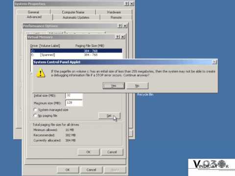 Performance Tuning - Virtual Memory (Windows Server 2003) Performance Tuning - Virtual Memory (Windows Server 2003)