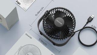 Gaiatop USB Desk Fan l Best Desktop Fans l Mini Table Fan l DC Fan l Under 500 l Portable USB Fan