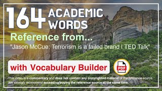 164 Academic Words Ref from "Jason McCue: Terrorism is a failed brand | TED Talk"
