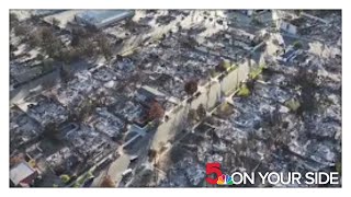 Drone footage: Los Angeles wildfire damage in Altadena