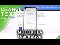 MOTOROLA One Action High Contrast Text Option